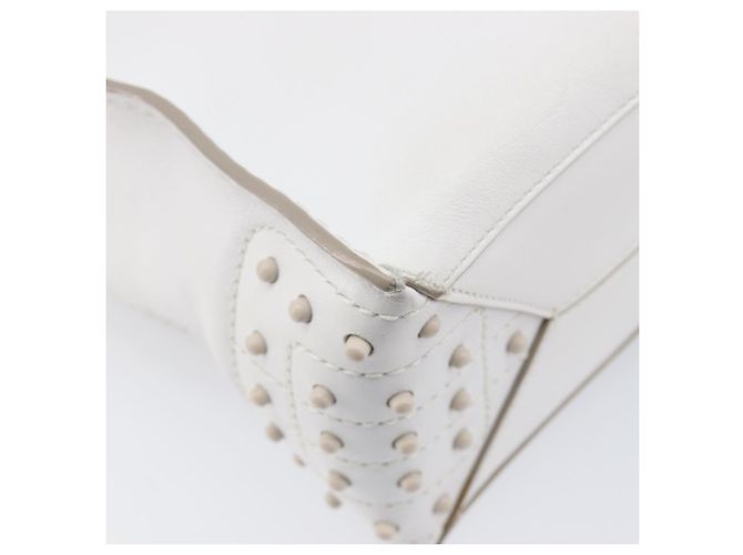 Autre Marque Borsa TODfS x Alber Elbaz in pelle bianca e argento autentica am12484V Bianco - vista 18