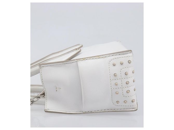 Autre Marque Borsa TODfS x Alber Elbaz in pelle bianca e argento autentica am12484V Bianco - vista 4
