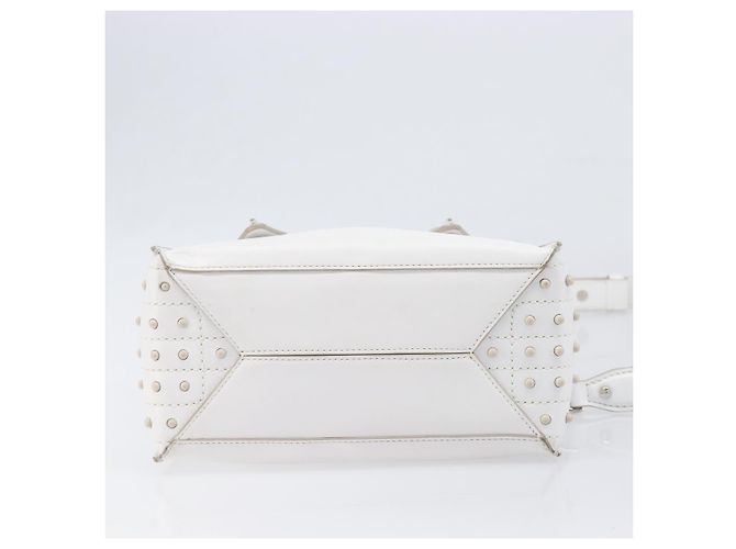 Autre Marque Borsa TODfS x Alber Elbaz in pelle bianca e argento autentica am12484V Bianco - vista 5
