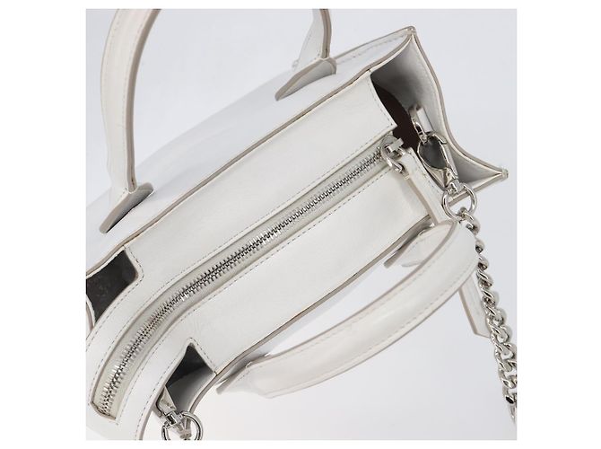 Autre Marque Borsa TODfS x Alber Elbaz in pelle bianca e argento autentica am12484V Bianco - vista 6
