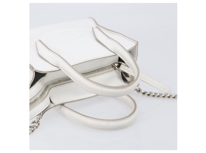 Autre Marque Borsa TODfS x Alber Elbaz in pelle bianca e argento autentica am12484V Bianco - vista 7