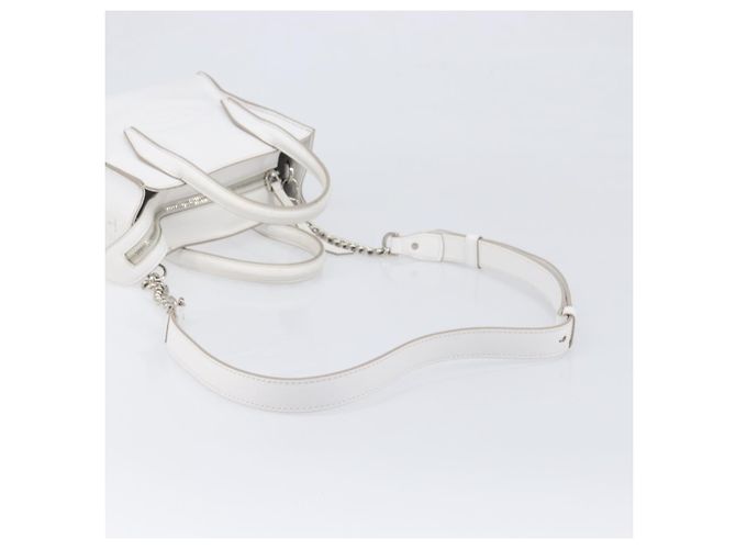Autre Marque Borsa TODfS x Alber Elbaz in pelle bianca e argento autentica am12484V Bianco - vista 8