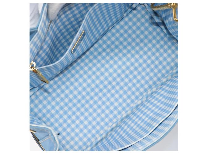Sac à main LOUIS VUITTON Canapa PM Canvas 2 voies Bleu Clair Or LV Auth 199874V - vue 10
