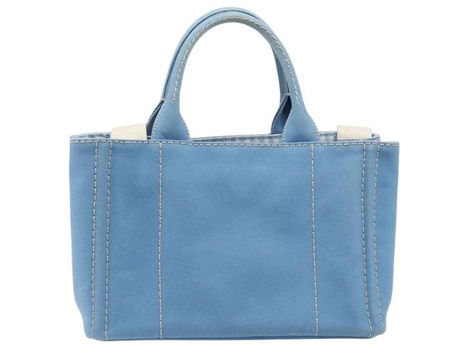 Sac à main LOUIS VUITTON Canapa PM Canvas 2 voies Bleu Clair Or LV Auth 199874V - vue 2