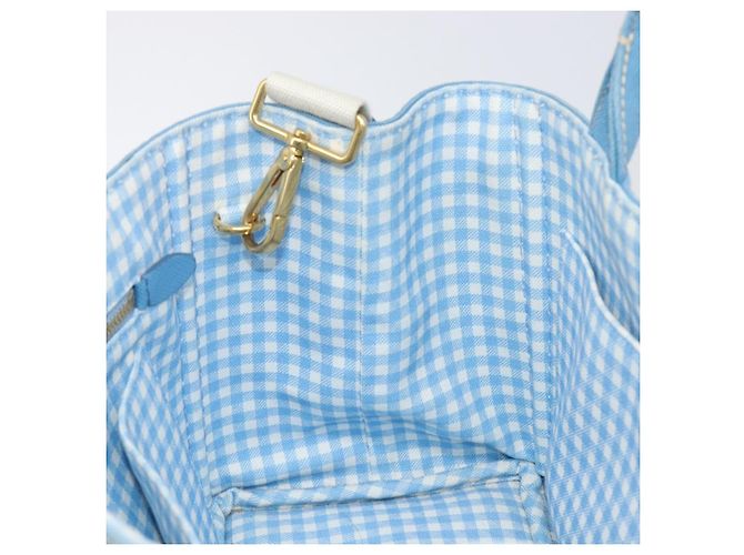 Sac à main LOUIS VUITTON Canapa PM Canvas 2 voies Bleu Clair Or LV Auth 199874V - vue 21