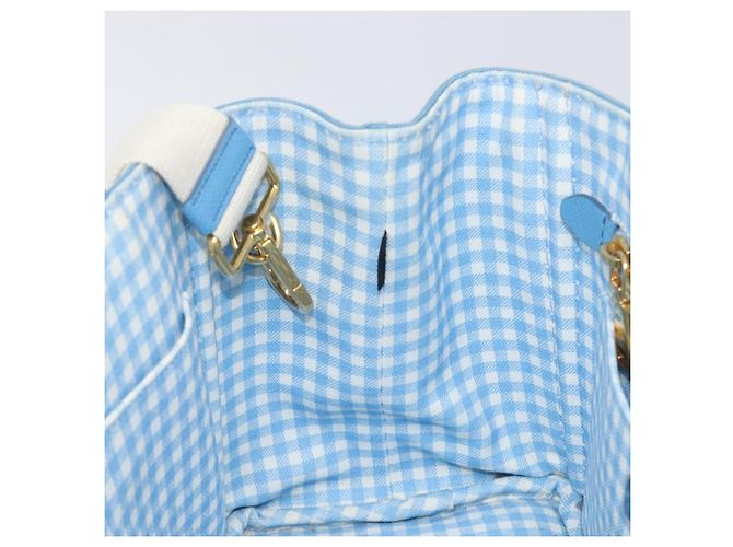 Sac à main LOUIS VUITTON Canapa PM Canvas 2 voies Bleu Clair Or LV Auth 199874V - vue 22