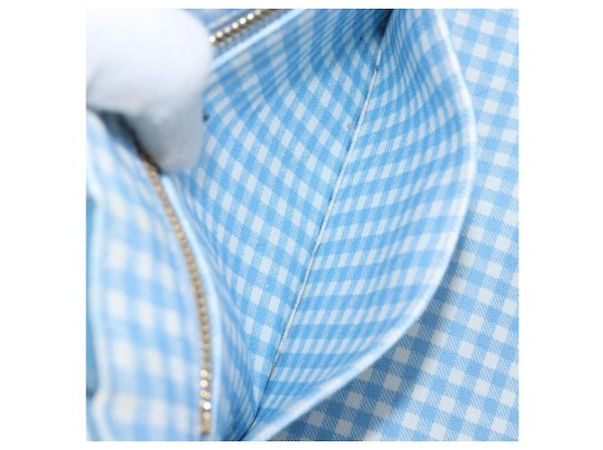 Sac à main LOUIS VUITTON Canapa PM Canvas 2 voies Bleu Clair Or LV Auth 199874V - vue 25