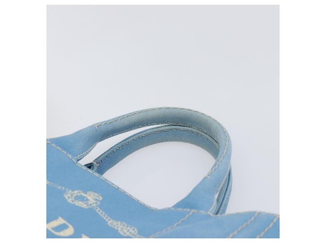 Sac à main LOUIS VUITTON Canapa PM Canvas 2 voies Bleu Clair Or LV Auth 199874V - vue 8