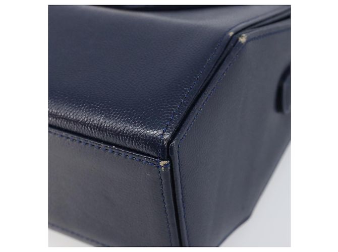 GIVENCHY Handtasche aus Leder Navy Gold Auth 200997 Golden Marineblau - Ansicht 15