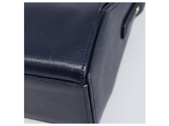GIVENCHY Handtasche aus Leder Navy Gold Auth 200997 Golden Marineblau - Ansicht 17
