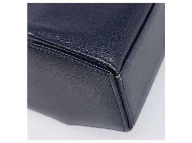GIVENCHY Handtasche aus Leder Navy Gold Auth 200997 Golden Marineblau - Ansicht 18