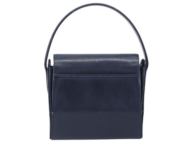 GIVENCHY Handtasche aus Leder Navy Gold Auth 200997 Golden Marineblau - Ansicht 2