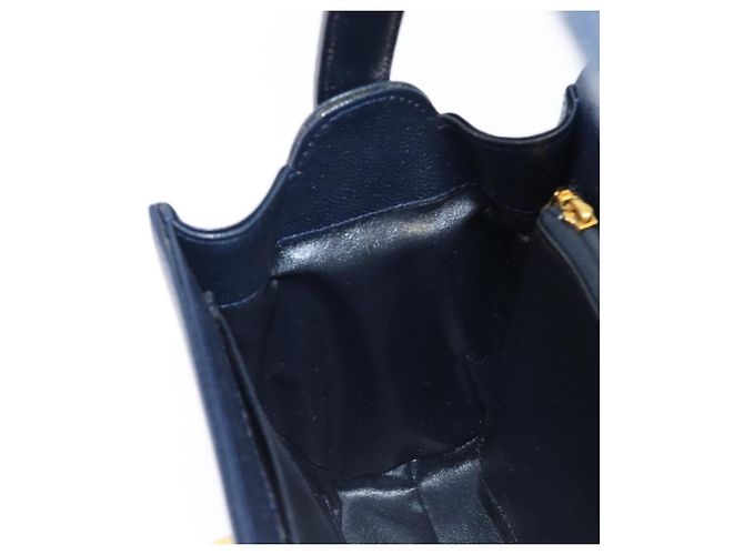 GIVENCHY Handtasche aus Leder Navy Gold Auth 200997 Golden Marineblau - Ansicht 21
