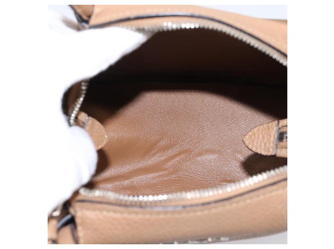 Borsa a mano PRADA in pelle 2way Beige Silver Auth ka5958SAM Argento - vista 10