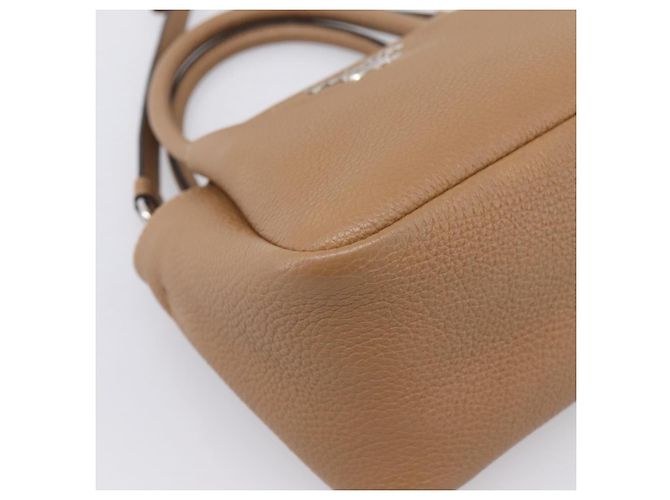 Borsa a mano PRADA in pelle 2way Beige Silver Auth ka5958SAM Argento - vista 16