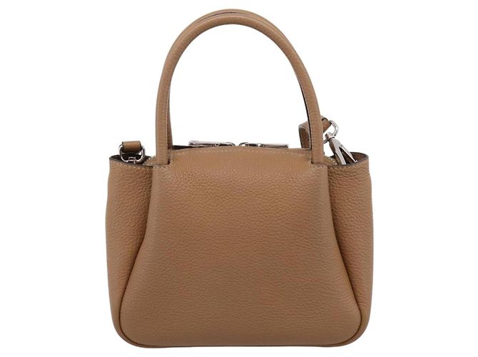 Borsa a mano PRADA in pelle 2way Beige Silver Auth ka5958SAM Argento - vista 2