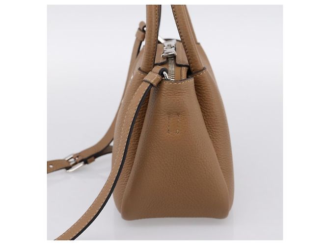 Borsa a mano PRADA in pelle 2way Beige Silver Auth ka5958SAM Argento - vista 4