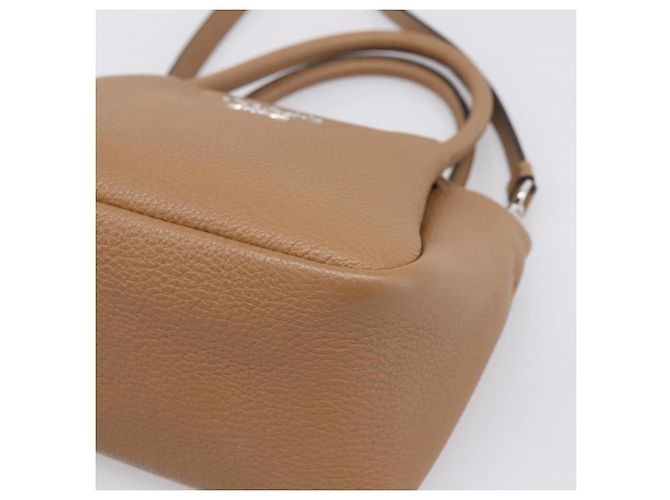Borsa a mano PRADA in pelle 2way Beige Silver Auth ka5958SAM Argento - vista 9