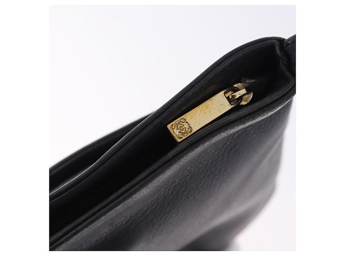 Borsa a tracolla LOEWE in pelle blu navy e oro Auth 197659 D'oro - vista 10