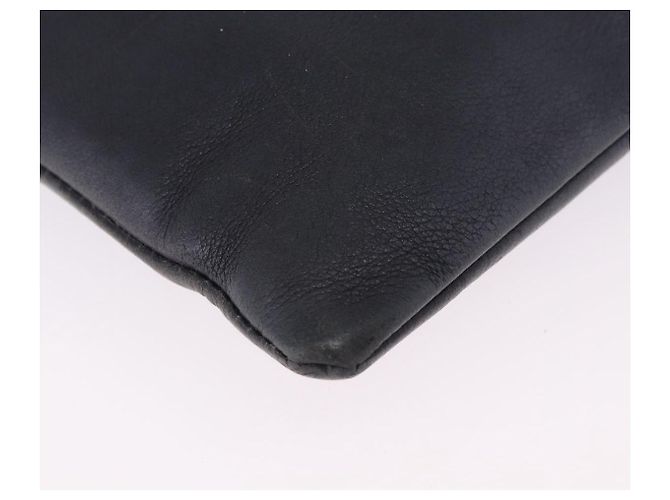 Borsa a tracolla LOEWE in pelle blu navy e oro Auth 197659 D'oro - vista 16