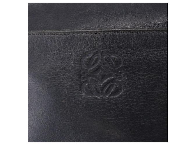 Borsa a tracolla LOEWE in pelle blu navy e oro Auth 197659 D'oro - vista 17