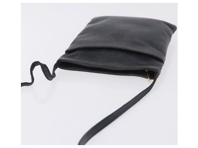 Borsa a tracolla LOEWE in pelle blu navy e oro Auth 197659 D'oro - vista 6