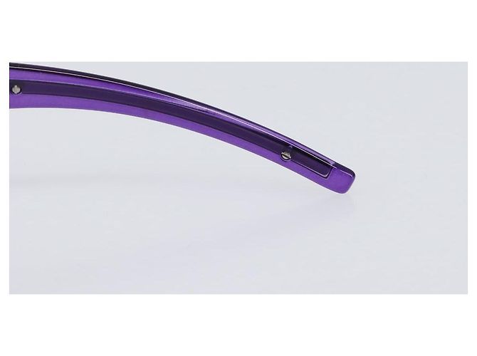 Occhiali da sole CHANEL Plastica Viola Argento CC Auth BA15416 Porpora - vista 10