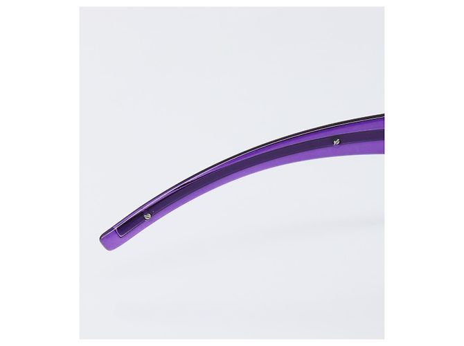 Occhiali da sole CHANEL Plastica Viola Argento CC Auth BA15416 Porpora - vista 11