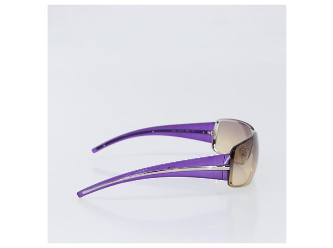 Occhiali da sole CHANEL Plastica Viola Argento CC Auth BA15416 Porpora - vista 4