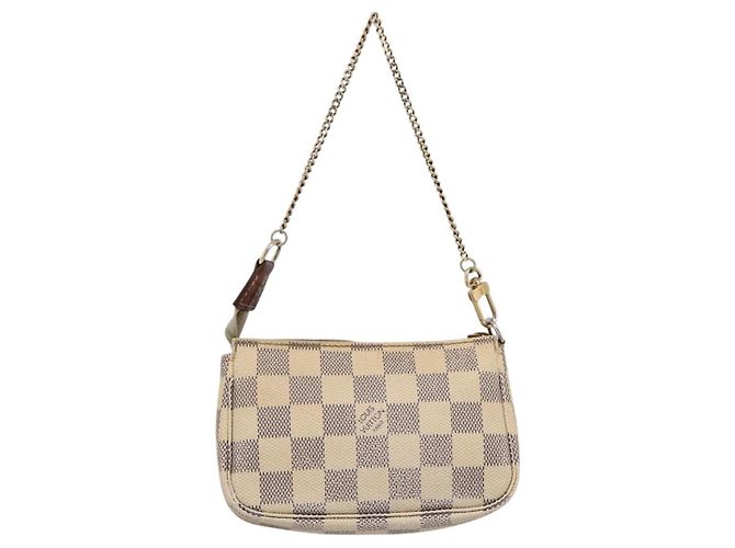 LOUIS VUITTON Damier Azur Mini Pochette Accessoires Pouch N63005 LV Auth bs37005 - vista 2