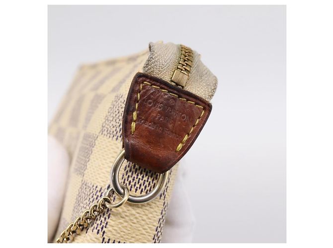 LOUIS VUITTON Damier Azur Mini Pochette Accessoires Pouch N63005 LV Auth bs37005 - vista 9