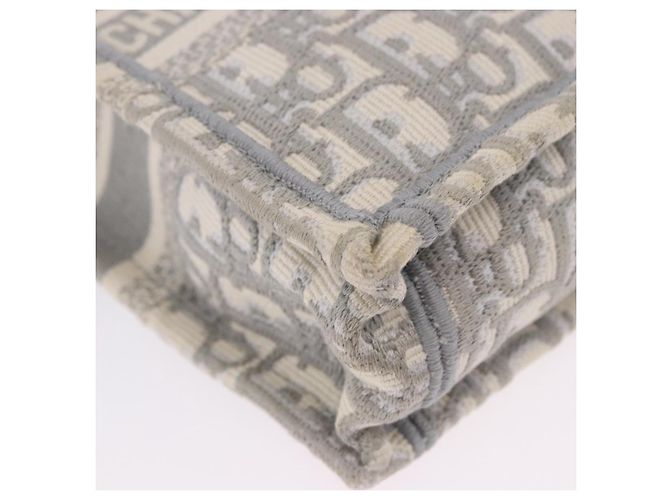 Borsa Christian Dior Trotter Canvas Oblique Book Tote Mini Bag 2way Gray Auth 200245V Marrone D'oro - vista 15
