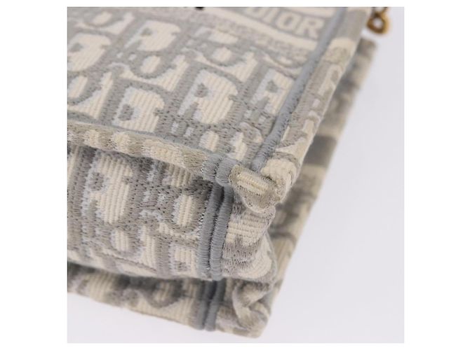 Borsa Christian Dior Trotter Canvas Oblique Book Tote Mini Bag 2way Gray Auth 200245V Marrone D'oro - vista 16