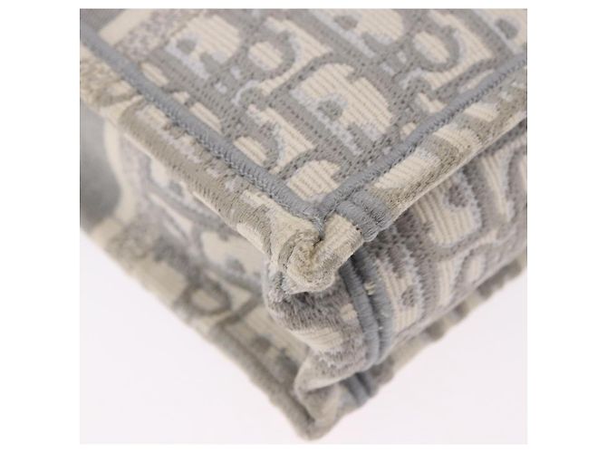 Borsa Christian Dior Trotter Canvas Oblique Book Tote Mini Bag 2way Gray Auth 200245V Marrone D'oro - vista 17
