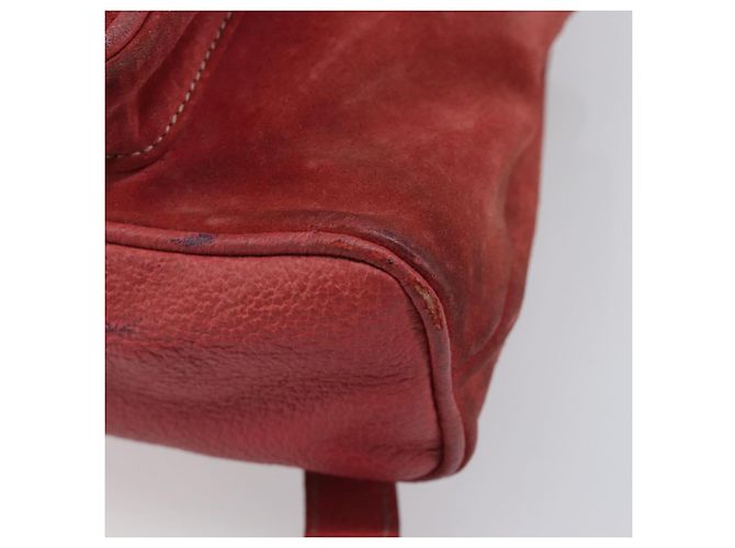 Zaino GUCCI Bamboo Camoscio Rosso Tono Oro 003 1705 0030 Auth BA15308 - vista 16