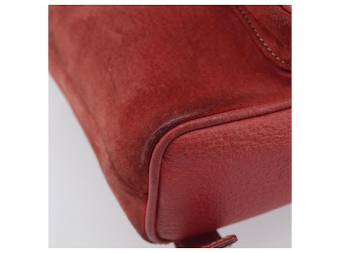 Zaino GUCCI Bamboo Camoscio Rosso Tono Oro 003 1705 0030 Auth BA15308 - vista 17
