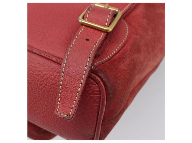 Zaino GUCCI Bamboo Camoscio Rosso Tono Oro 003 1705 0030 Auth BA15308 - vista 18