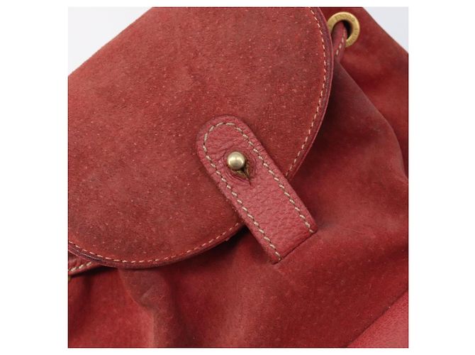 Zaino GUCCI Bamboo Camoscio Rosso Tono Oro 003 1705 0030 Auth BA15308 - vista 20