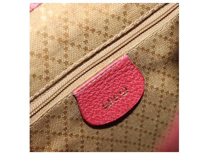 Zaino GUCCI Bamboo Camoscio Rosso Tono Oro 003 1705 0030 Auth BA15308 - vista 24