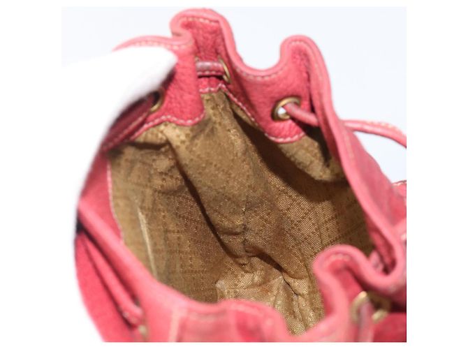 Zaino GUCCI Bamboo Camoscio Rosso Tono Oro 003 1705 0030 Auth BA15308 - vista 25