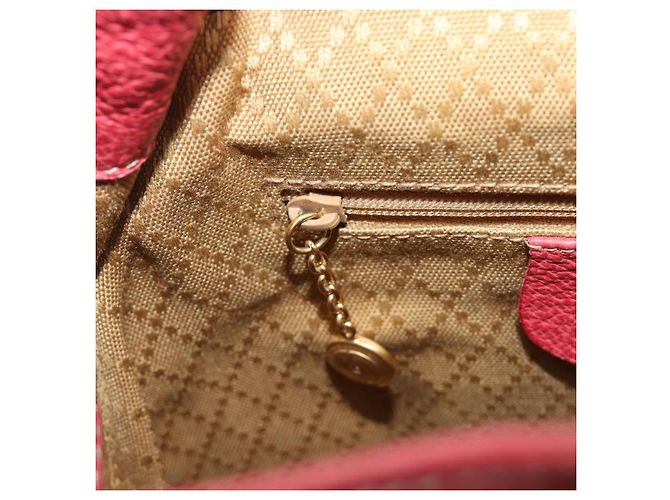 Zaino GUCCI Bamboo Camoscio Rosso Tono Oro 003 1705 0030 Auth BA15308 - vista 27