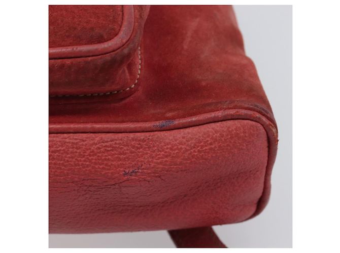 Zaino GUCCI Bamboo Camoscio Rosso Tono Oro 003 1705 0030 Auth BA15308 - vista 6