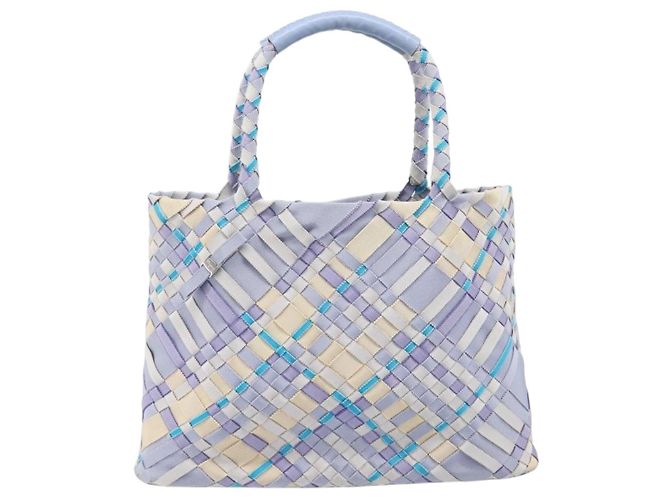 Borsa Tote Salvatore Ferragamo Canvas Purple Auth hk4016 Porpora - vista 13