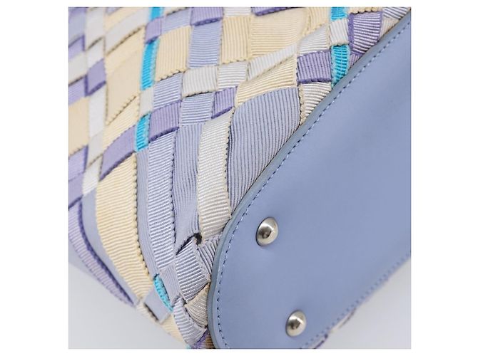 Borsa Tote Salvatore Ferragamo Canvas Purple Auth hk4016 Porpora - vista 14
