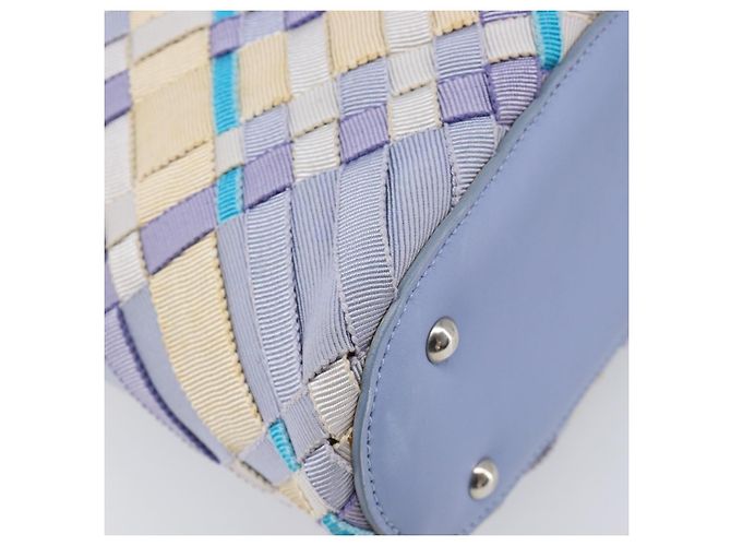 Borsa Tote Salvatore Ferragamo Canvas Purple Auth hk4016 Porpora - vista 16