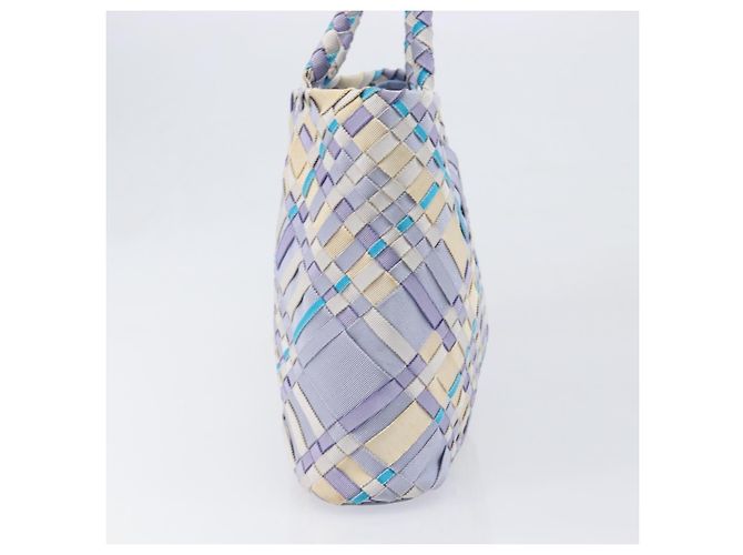 Borsa Tote Salvatore Ferragamo Canvas Purple Auth hk4016 Porpora - vista 4