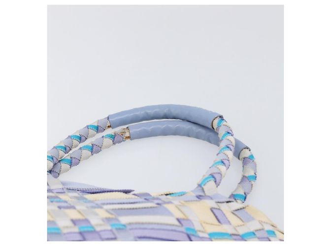Borsa Tote Salvatore Ferragamo Canvas Purple Auth hk4016 Porpora - vista 8