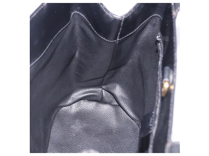 Céline Borsa Tote CELINE Macadam Canvas PVC Pelle Nero Oro Auth 197661V D'oro - vista 19