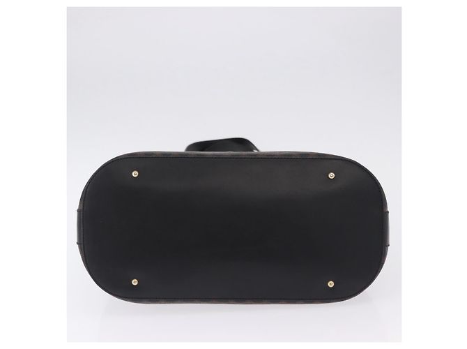 Céline Borsa Tote CELINE Macadam Canvas PVC Pelle Nero Oro Auth 197661V D'oro - vista 6