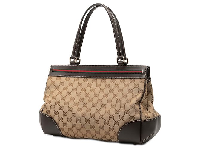Borsa Tote Gucci GG Canvas Web Mayfair Beige - vista 2